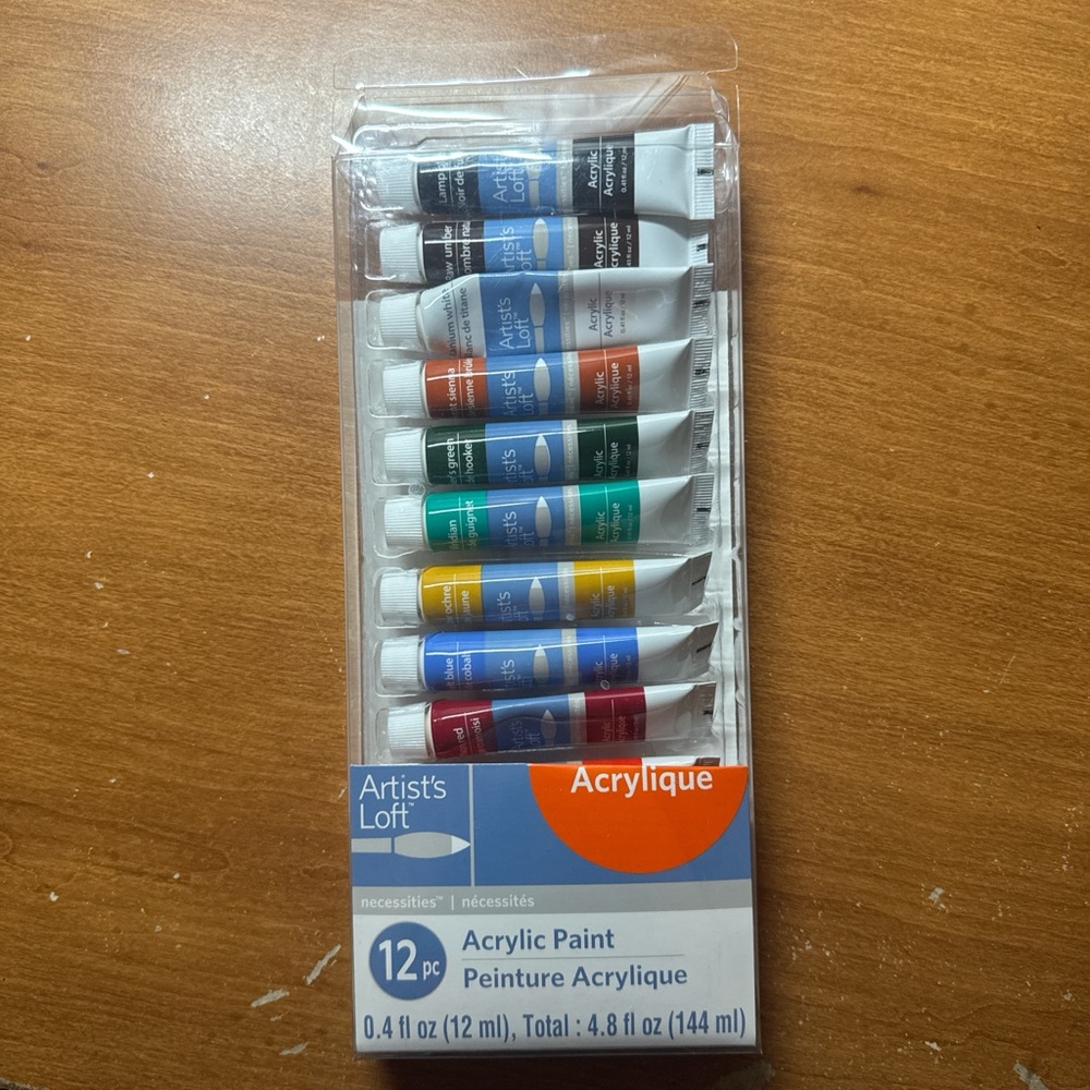 artist's loft 12pc acrylic paint set barely used